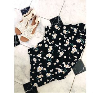 Forever 21 Black Floral Skirt